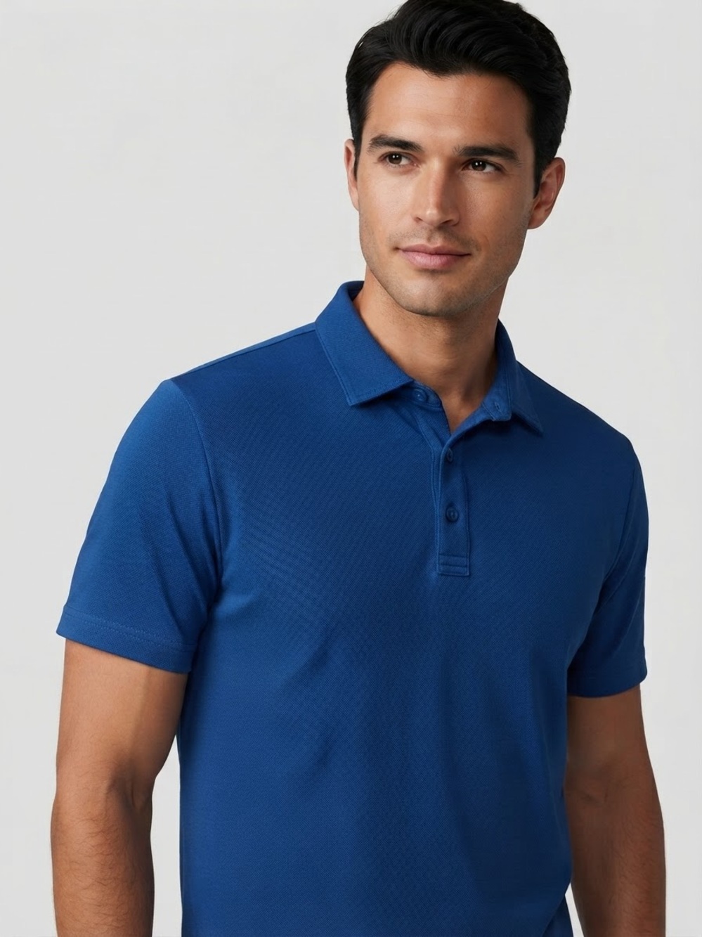 Travis Mathew Men's Blue Cabana Solid Performance Golf Polo Shirt Size Medium